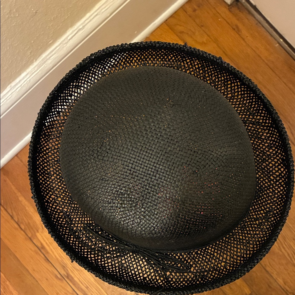 Elegant Black Women's Woven Hat